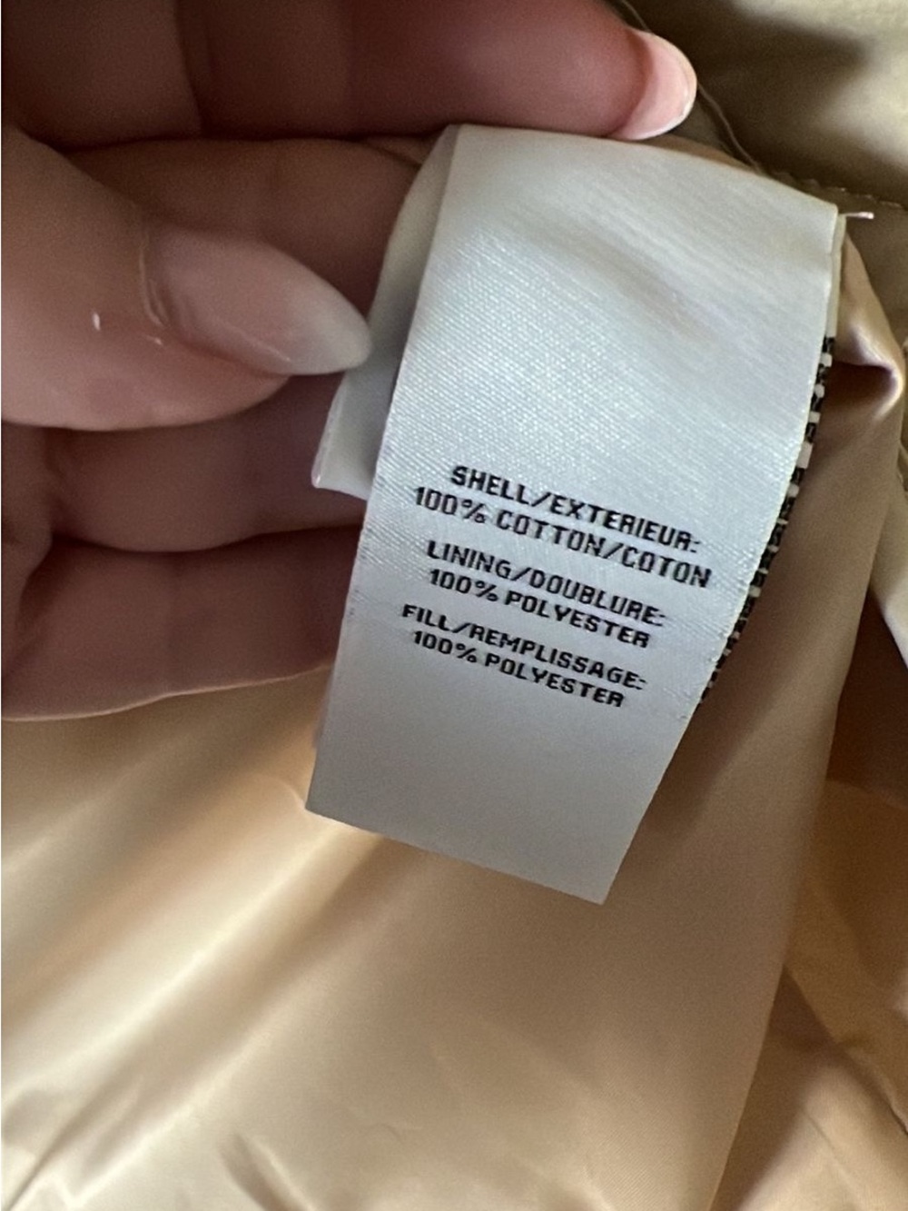 Bagatelle Quilted cotton Ruffle-Collar Jacket in Beige NWT size L - Picture 9 of 12